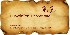 Husvéth Franciska névjegykártya